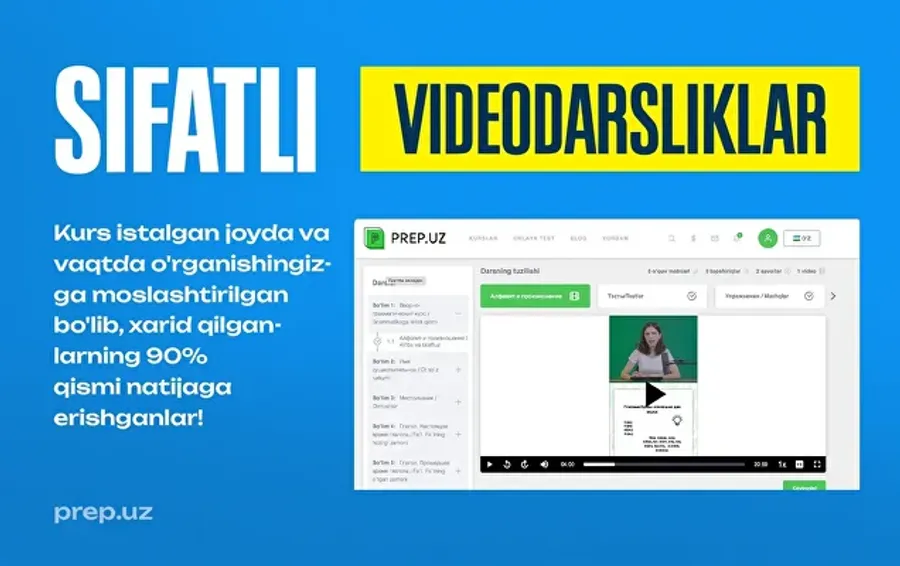 PREP.UZ — 8 yillik tajribaga ega ustoz bilan rus tili o'rganing